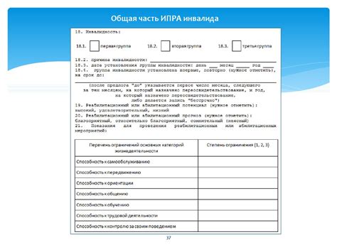 Примеры заполнения РИД для программы