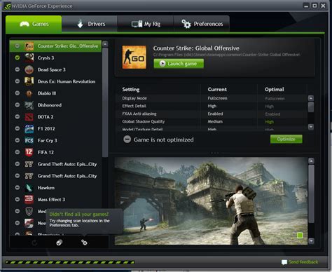 Примеры изменения разрешения в Nvidia
