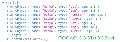Примеры использования массивов объектов JSON
