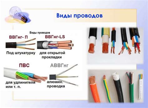 Примеры использования проводов разного сечения в разных сферах