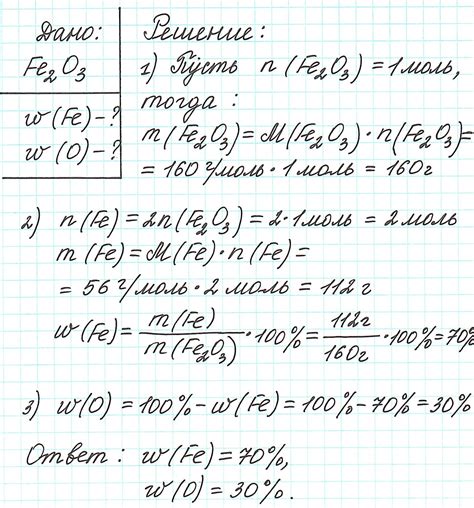 Примеры использования формул для нахождения массы:
