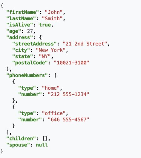 Пример использования конвертированного JSON
