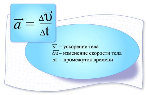 Пример расчета ускорения формулы для математической модели
