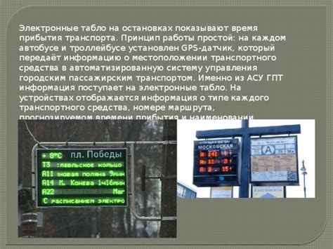Принцип работы табло Южно