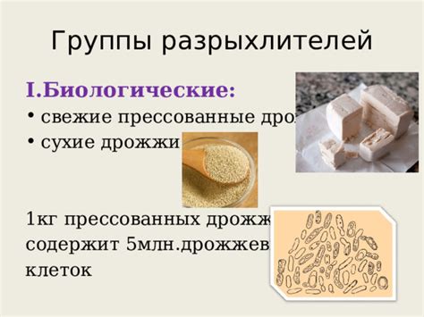 Присутствие разрыхлителей