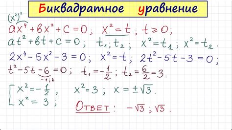 Проблема с решением биквадратного уравнения