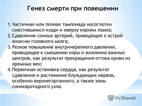 Проблемы длительной смерти при повешении