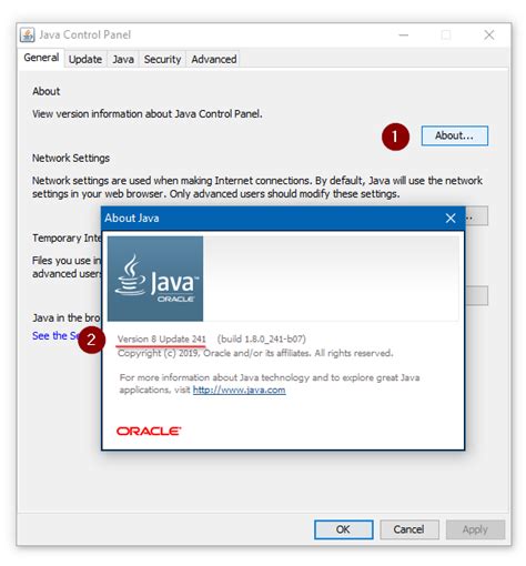 Проверка версии Java