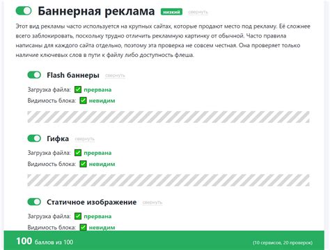 Проверка правильности установки блокировщика рекламы
