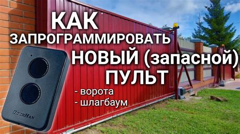 Программирование пульта шлагбаума Дорхан: пошаговая инструкция