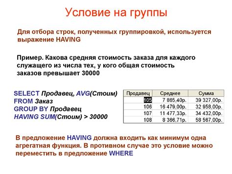 Продвинутое применение оператора sum в SQL