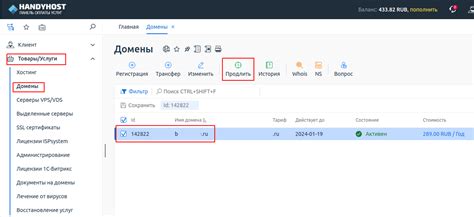 Продление и перенос домена