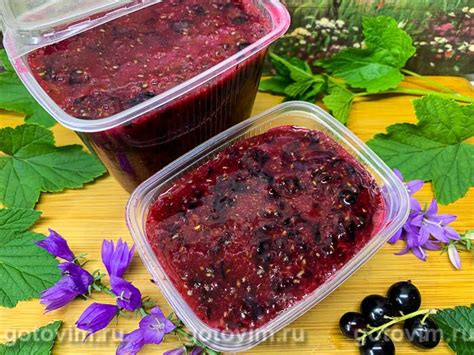 Протертая смородина с сахаром: лучший рецепт