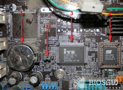 Процедура сброса BIOS на материнской плате ASRock