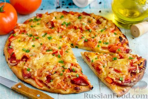 Процесс приготовления пиццы в духовке