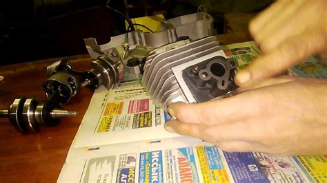 Работа двигателя бензопилы