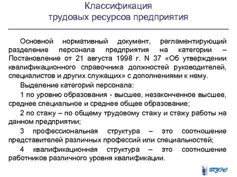 Разделение трудовых ресурсов
