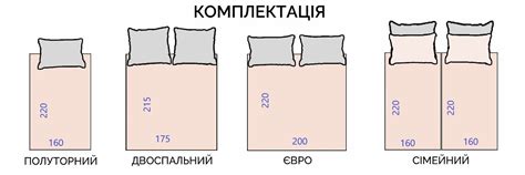 Размеры постельного белья для полутороспальной кровати