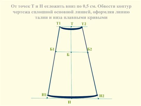 Размечаем контур юбки
