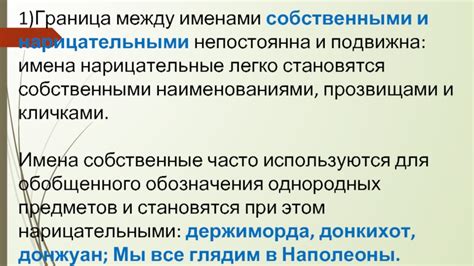 Разница между существительными собственными и нарицательными