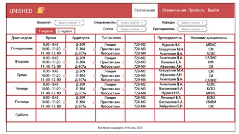 Разработка корректного расписания