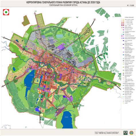 Разработка общего плана и границ города