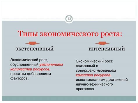 Результаты и интенсивный рост экономики