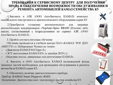 Рекомендации по обращению к сервисному центру