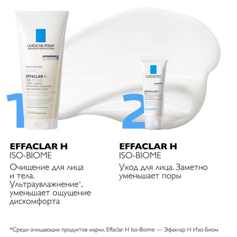 Рекомендации по применению Effaclar H Iso Biome