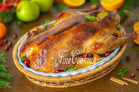 Рецепт запеченой утки с яблоками