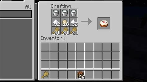 Рецепт классического торта в Minecraft 1.12.2