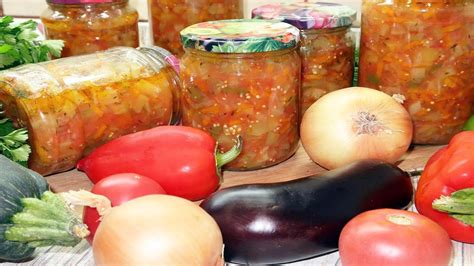 Рецепт овощного рагу с кабачками на зиму