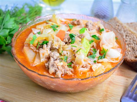 Рецепт овощного рагу с фаршем и капустой