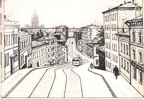 Рисование зданий, улиц и дорог