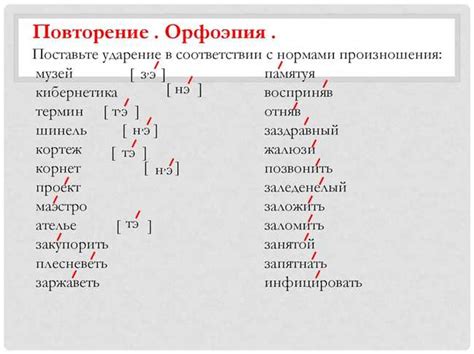 Роль ударения в односложных словах
