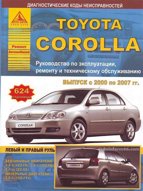 Руководство на русском языке для Toyota Corolla Fielder