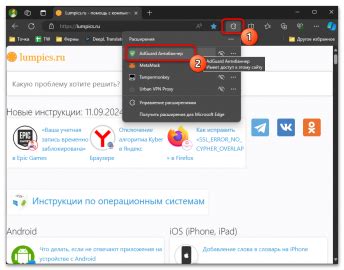 Ручная настройка браузерных настроек для блокировки рекламы
