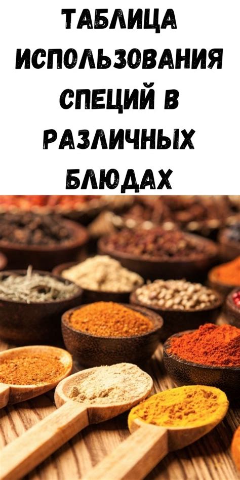 Секреты использования специй для придания глубины вкуса