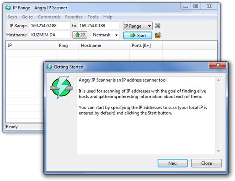 Сканирование сети с помощью программы "Angry IP Scanner"