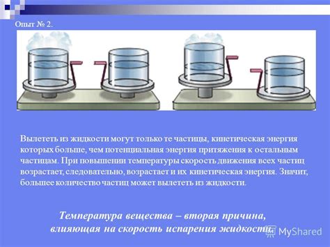 Скорость испарения и энергия