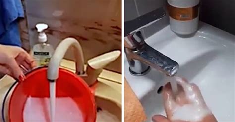Смешивание воды с моющим средством
