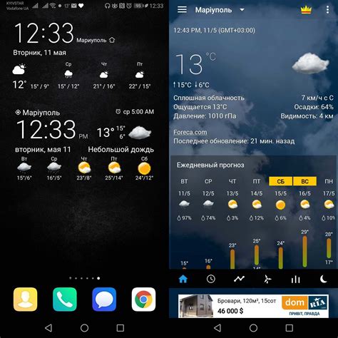 Советы по настройке погоды на экране телефона Huawei
