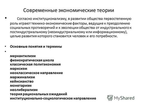Современные экономические факторы