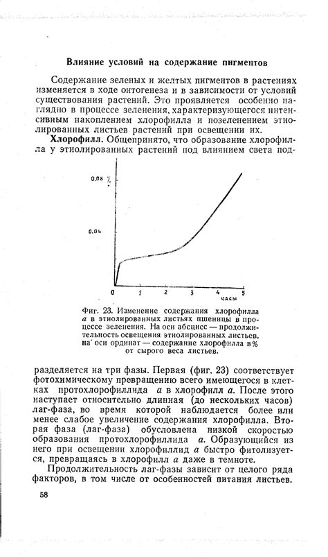Содержание пигментов