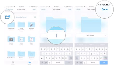 Создайте новую папку в iCloud