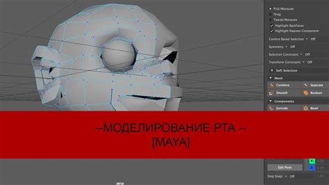 Создание контура рта