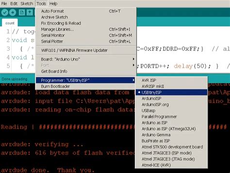 Создание проектов и прошивок с помощью Arduino IDE