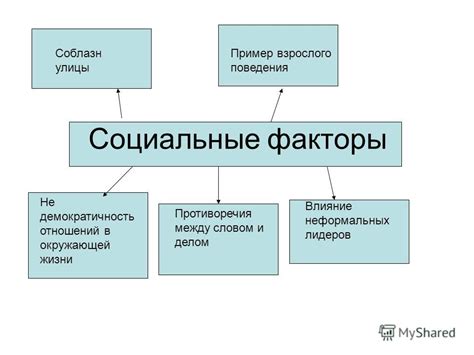 Социальные факторы, формирующие реакцию