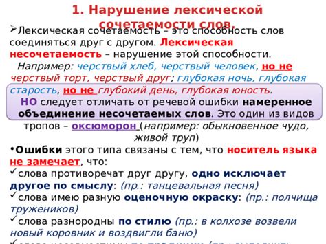 Сочетаемость с именем
