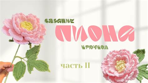 Схема и инструкция по вязанию пиона крючком